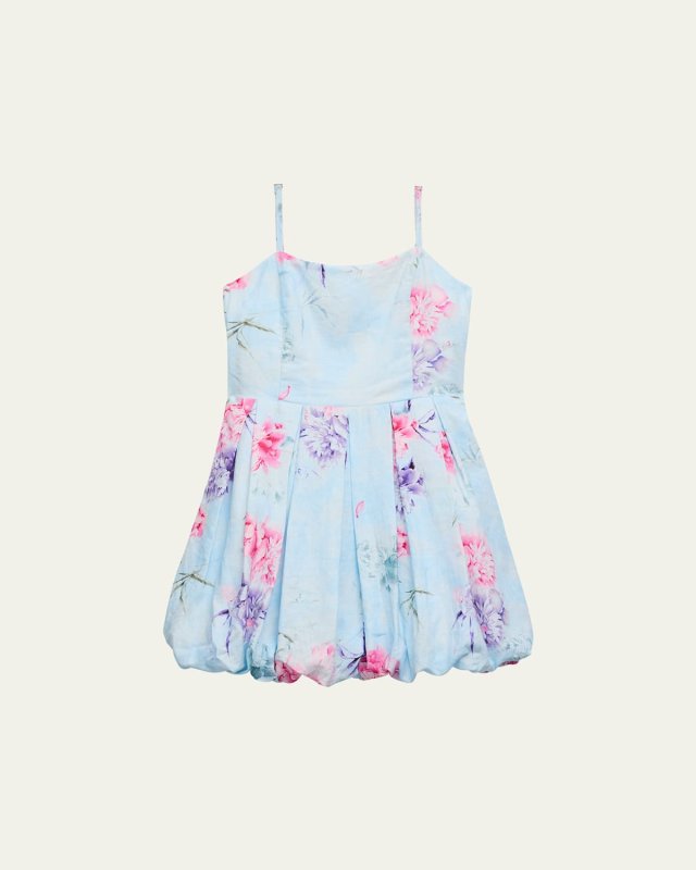 Girl's Quinn Floral-Print Tween Dress, Size S-XL